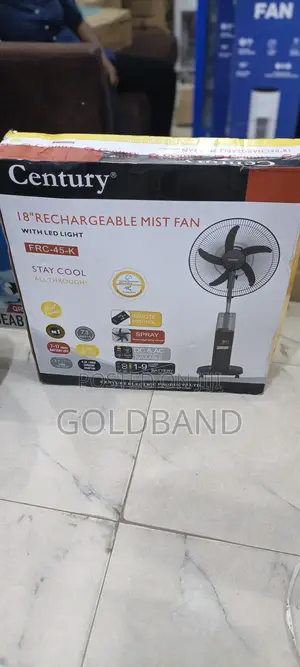Century 18" Rechargeable Mist Fan for Heat Relief