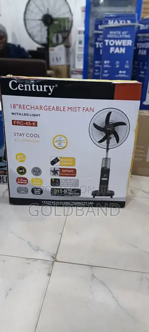 Century 18-Inch Standing Rechargeable Mist Fan