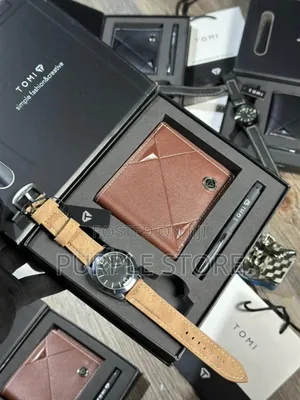 Tomi Leather Watch, Wallet and Pen Gift Set as - Seen