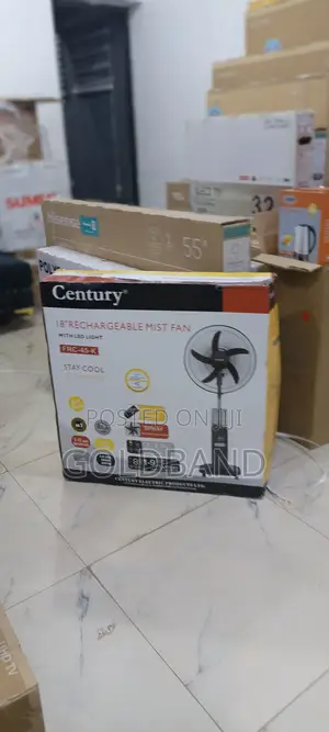 Century 18-Inch Heavy-Duty Rechargeable Mist Fan