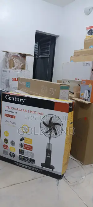 Century 18-Inch Powerful Rechargeable Mist Fan