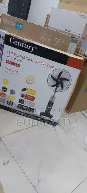 Century 18-Inch Rechargeable Fan With Mist Sprayer