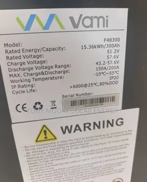 15.36kwh 48v Vami Lithium Battery