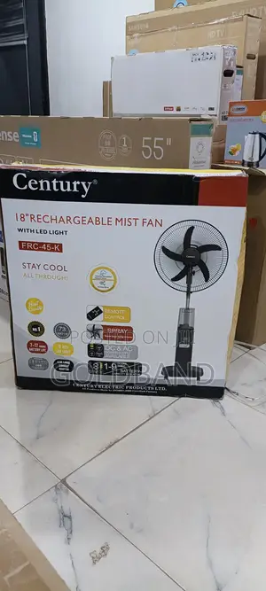 Century 18-Inch Multi-Function Rechargeable Mist Fan
