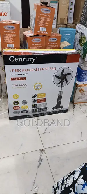 Century 18" Rechargeable Mist Fan for Camping