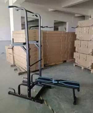 Dip Chin Exercise Machine With Sit Up Bench