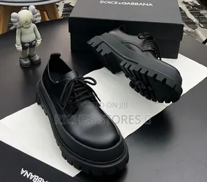 High Quality Black Dolce Gabbana Chunky-Sole Derby Shoes