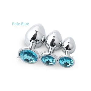3 Sets Round Bottom Jewelry Anal Plug Sex Toys