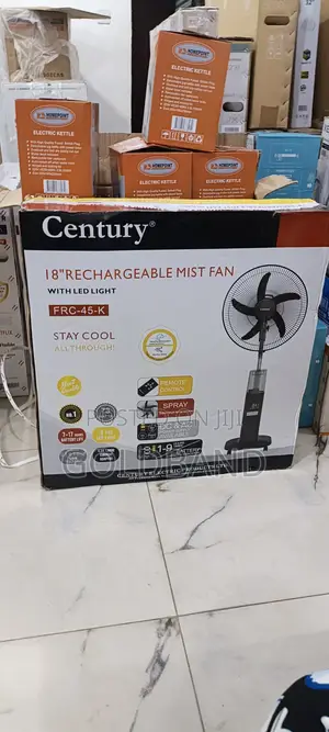 Century 18-Inch Rechargeable Misting Stand Fan