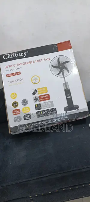 Century 18" Rechargeable Fan for Heat Humidity