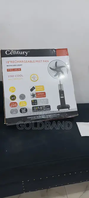 Century 18-Inch Mist Fan With Rechargeable Power