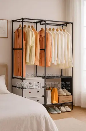 2 Partition Heavy-Duty Open Wardrobe Organizer