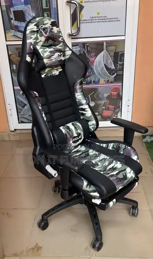 Ergonomic Furgle Camo Gaming Chair With Lumbar Support Recline