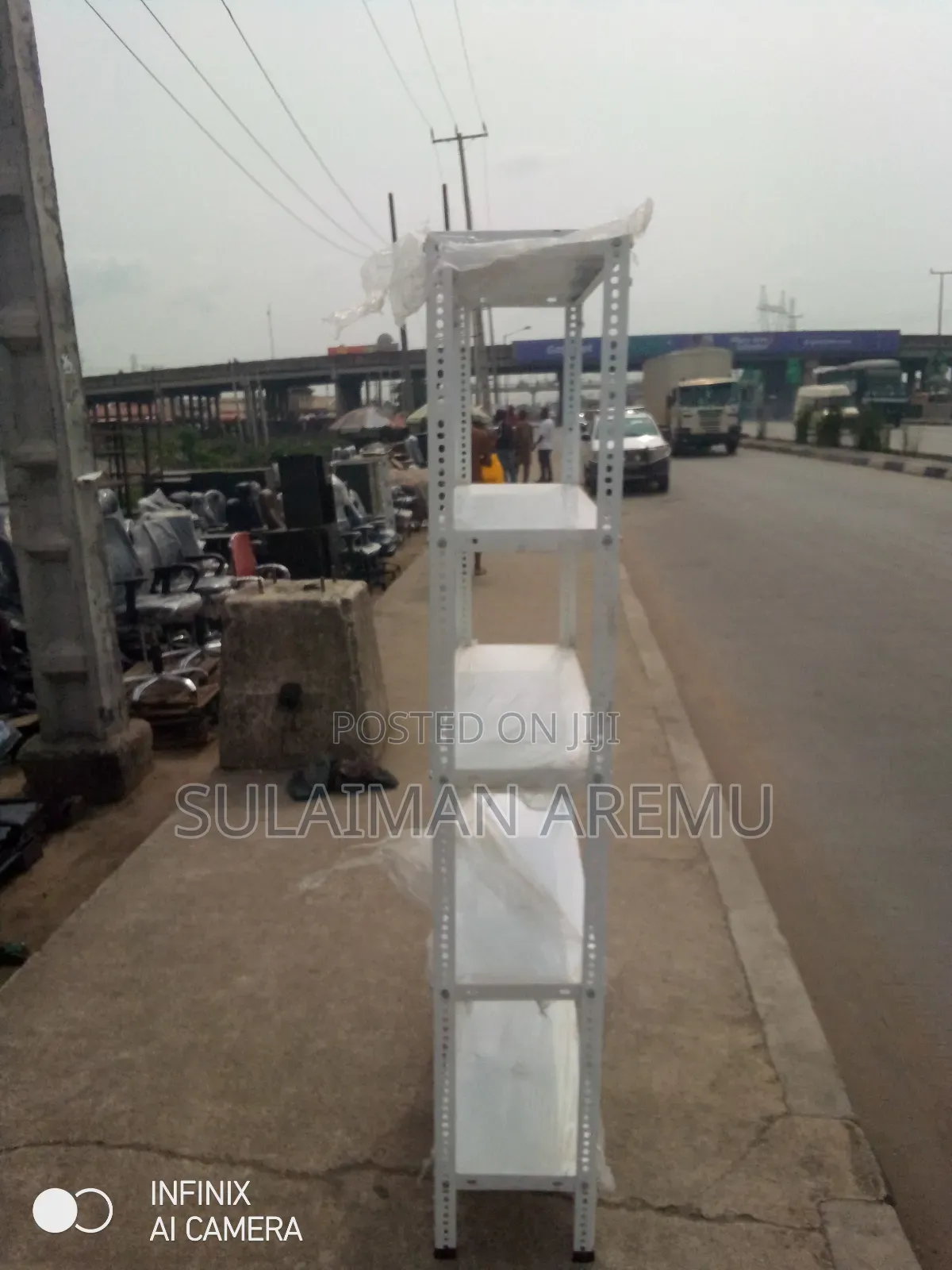 Standard Quality Metal Shelves White Colour