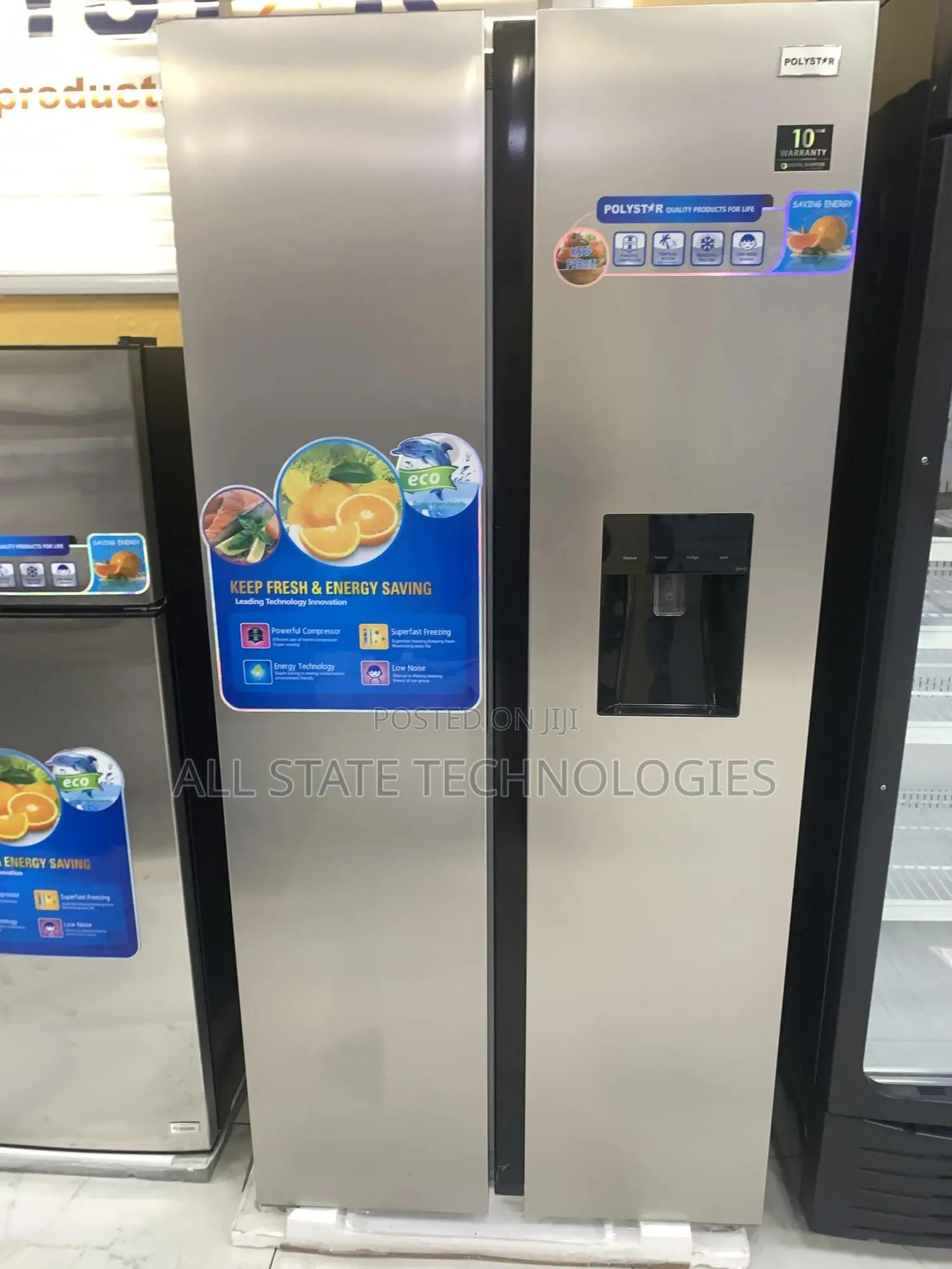 Polystar Super-Large 436l Fridge With Water Dispenser