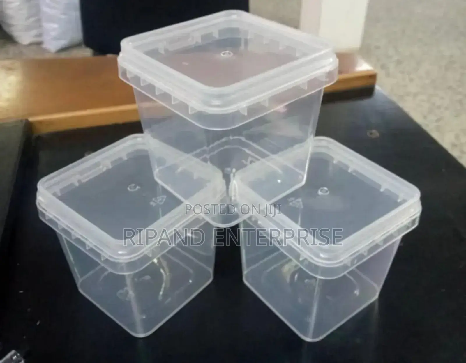 Square Shape Transparent Parfait Cups 500ml