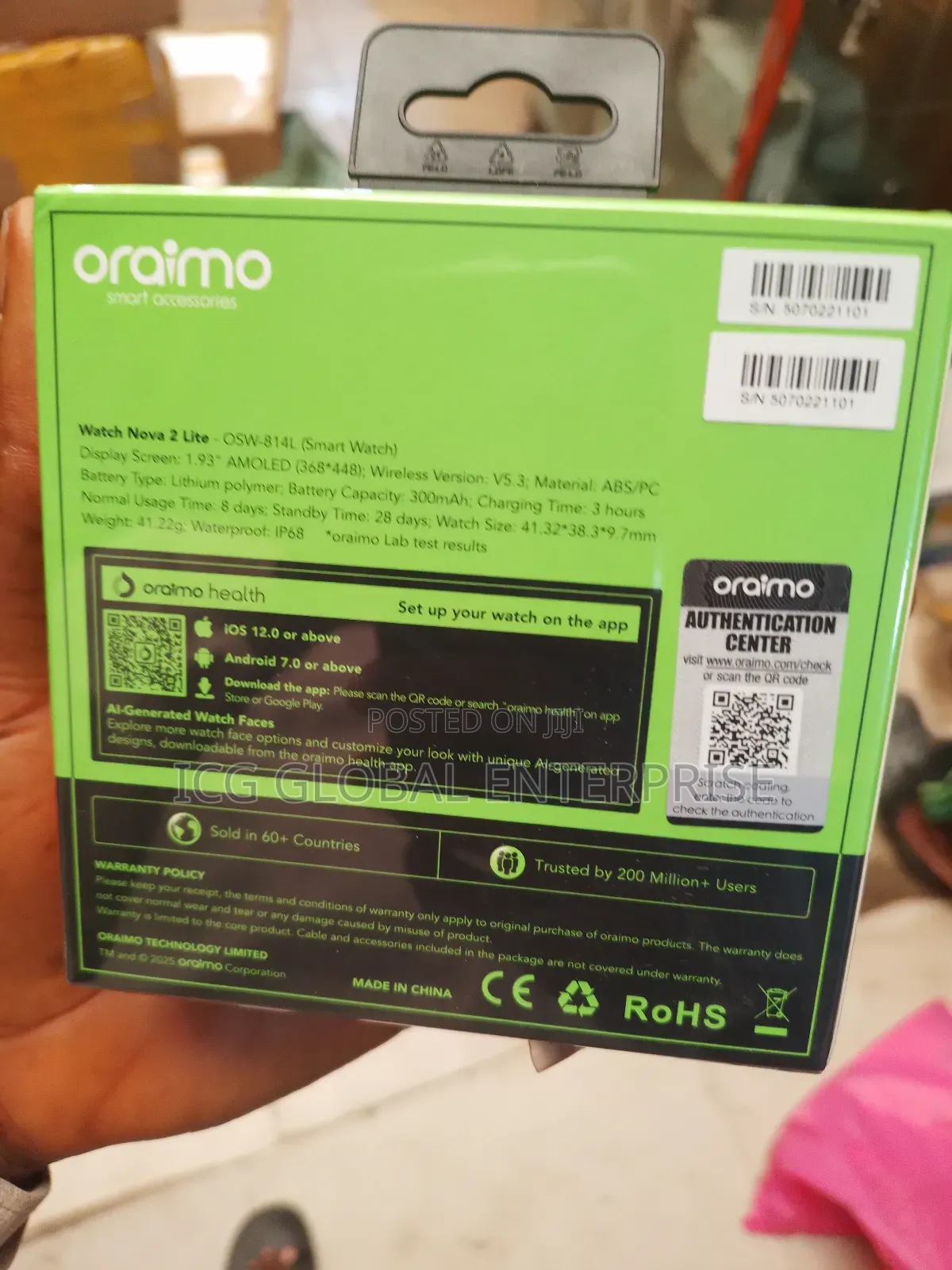 Oraimo Nova 2 Lite Smartwatch