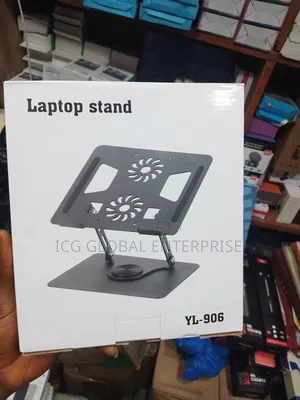 Laptop Stand 360degree Rotation With Inbuilt Cooler Fan