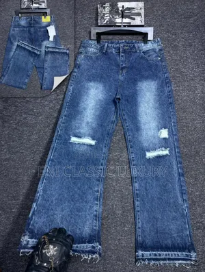 Premium Quality Luxury Men's Cargo Jeans Well Banded Package
