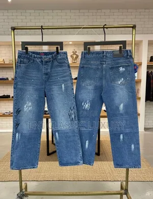 Premium Quality Luxury Men's Cargo Jeans Well Banded Package