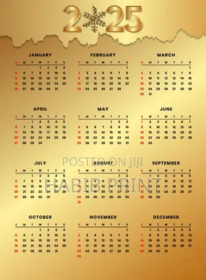 New Year Calendar Print