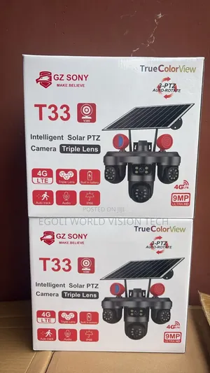Gz Sony T33 V380 Intelligent Solar Ptz Camera