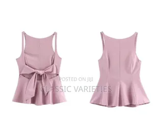 Zara Peplum Bowtie Top