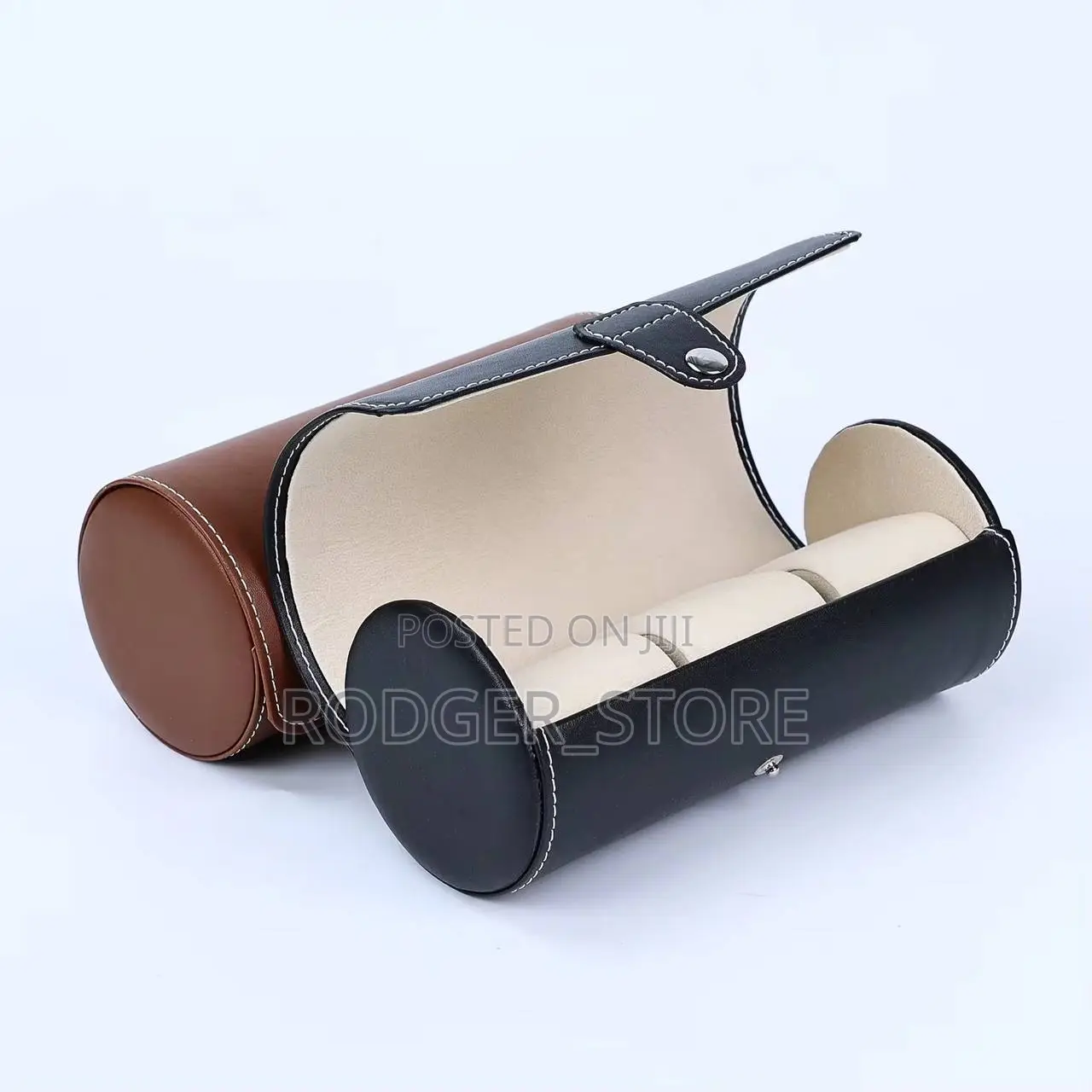 Pu Leather Water Resistant 3 Roll Wrist Watch Case