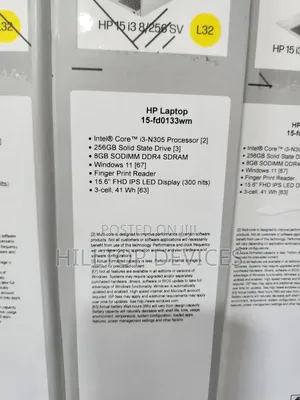 New Laptop HP 15 8GB Intel Core i3 SSD 256GB
