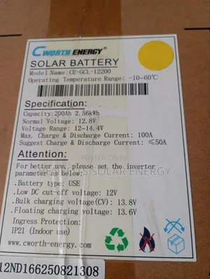 2.5kwh 12v Cworth Lithium Battery