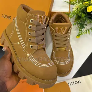 Men Lv Lace Boot With Platform Sole