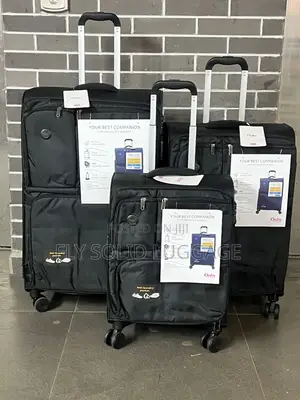 Set of 3 Fabric Light Weight Travel Bag