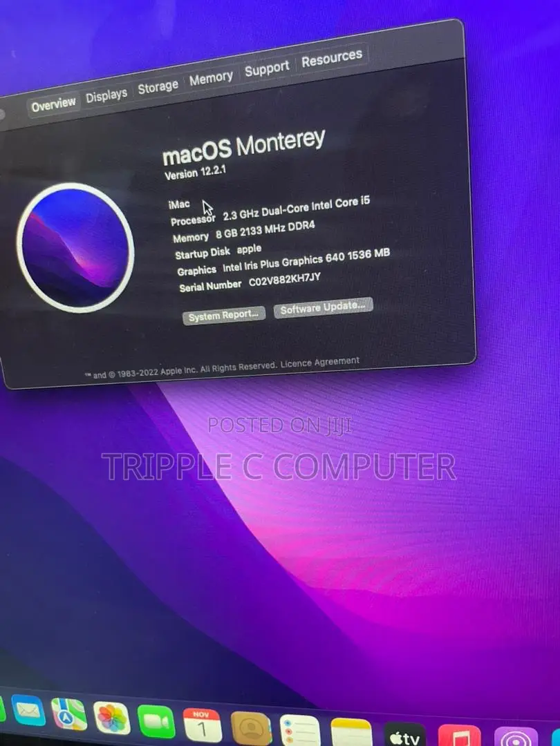 Desktop Computer Apple iMac 8GB Intel Core i5 HDD 1T