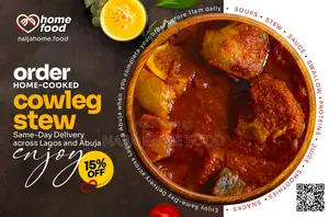 Order Cow Leg Stew From Naija Home Food and Get 25% Off Your 1st Order