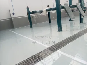 Glossy Gray Epoxy Flooring