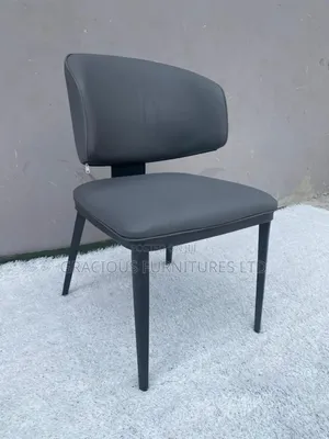 Modern Grey Faux Leather Dining Chair