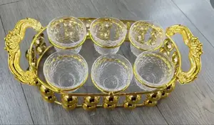 6pcs Tequila Shots With Golden Metal Carrier