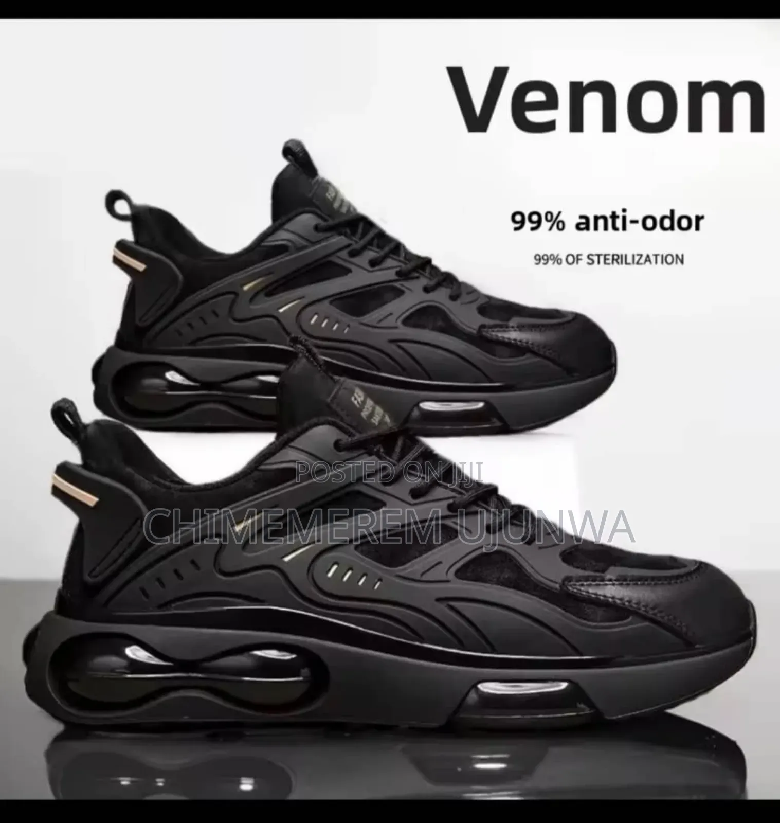 Quality Shining Black Sneakers
