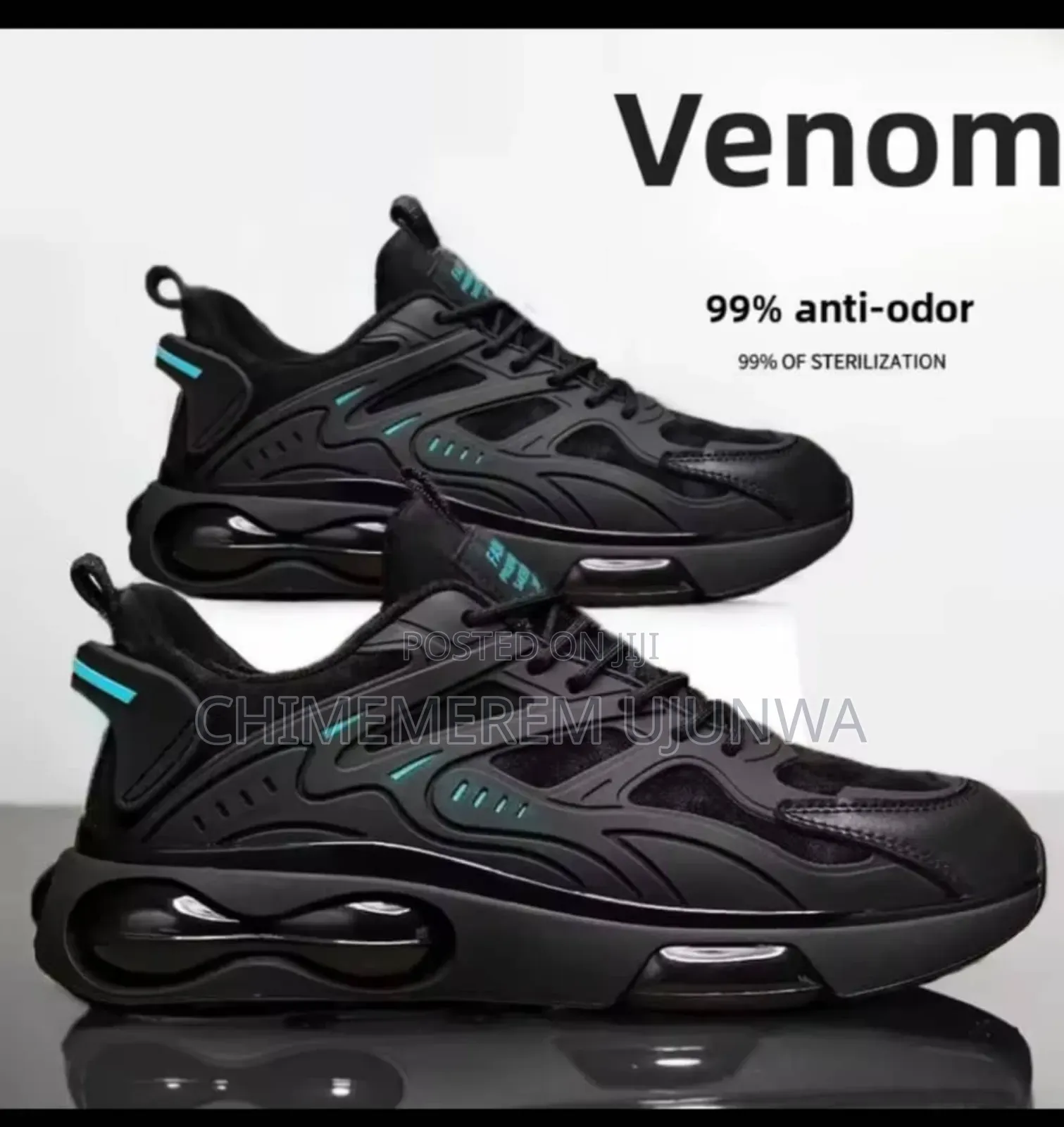 Quality Shining Black Sneakers
