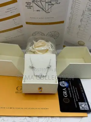 Moissanite Diamond Necklace and Earrings for Women’S