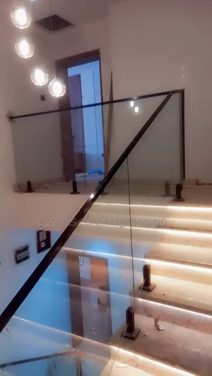 Black Profile Glass Handrail