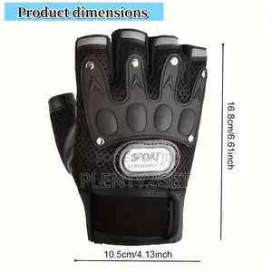 Non-Slip Half-Finger Sports Gloves for Outdoor Activities - Durable