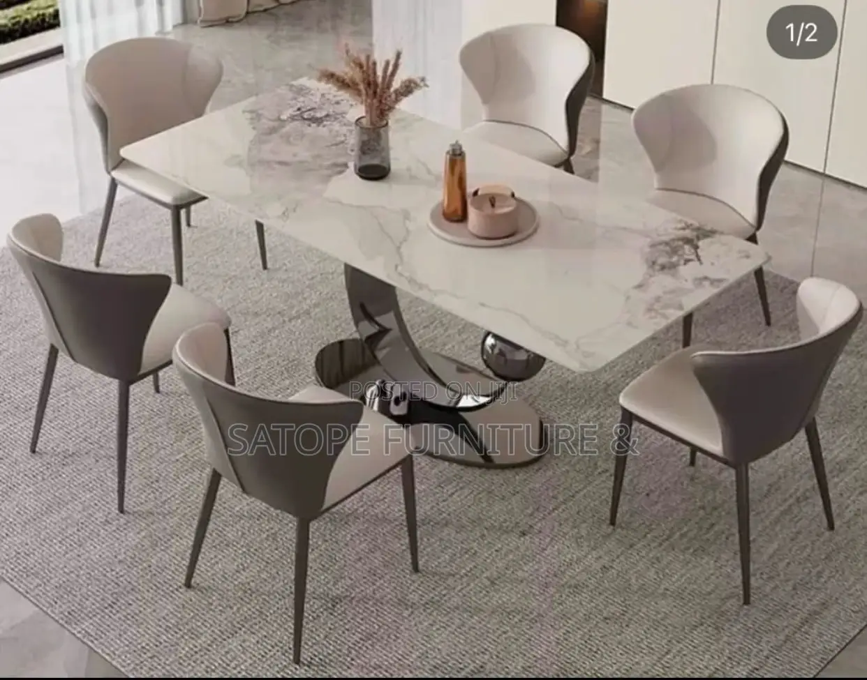 6 Seaters Dining Table and Chairs