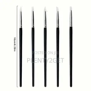 Manicure Silicone Pen Set With Cone Tip, Gradient Dye, Multi-Use 5pcs