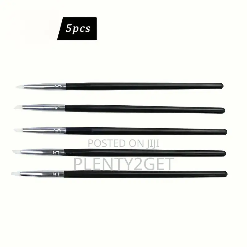 Manicure Silicone Pen Set With Cone Tip, Gradient Dye, Multi-Use 5pcs