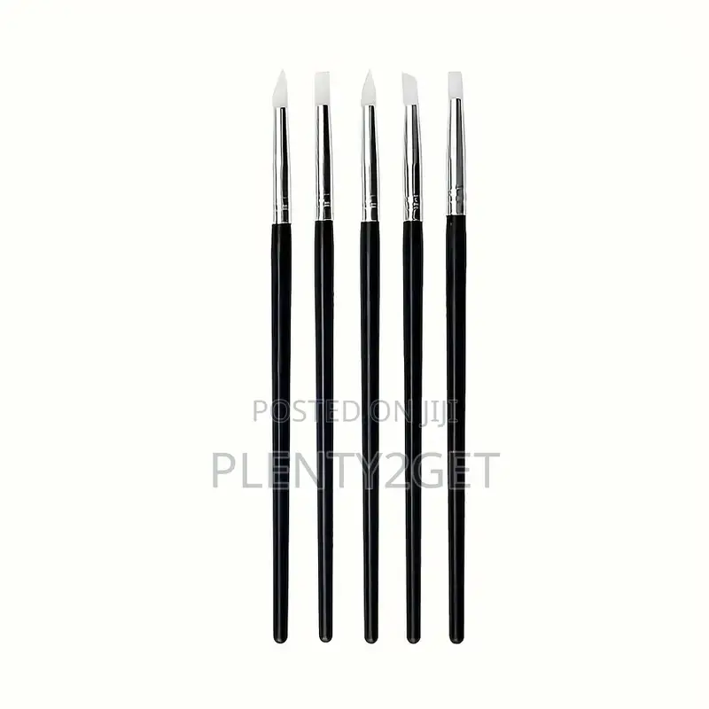 Manicure Silicone Pen Set With Cone Tip, Gradient Dye, Multi-Use 5pcs