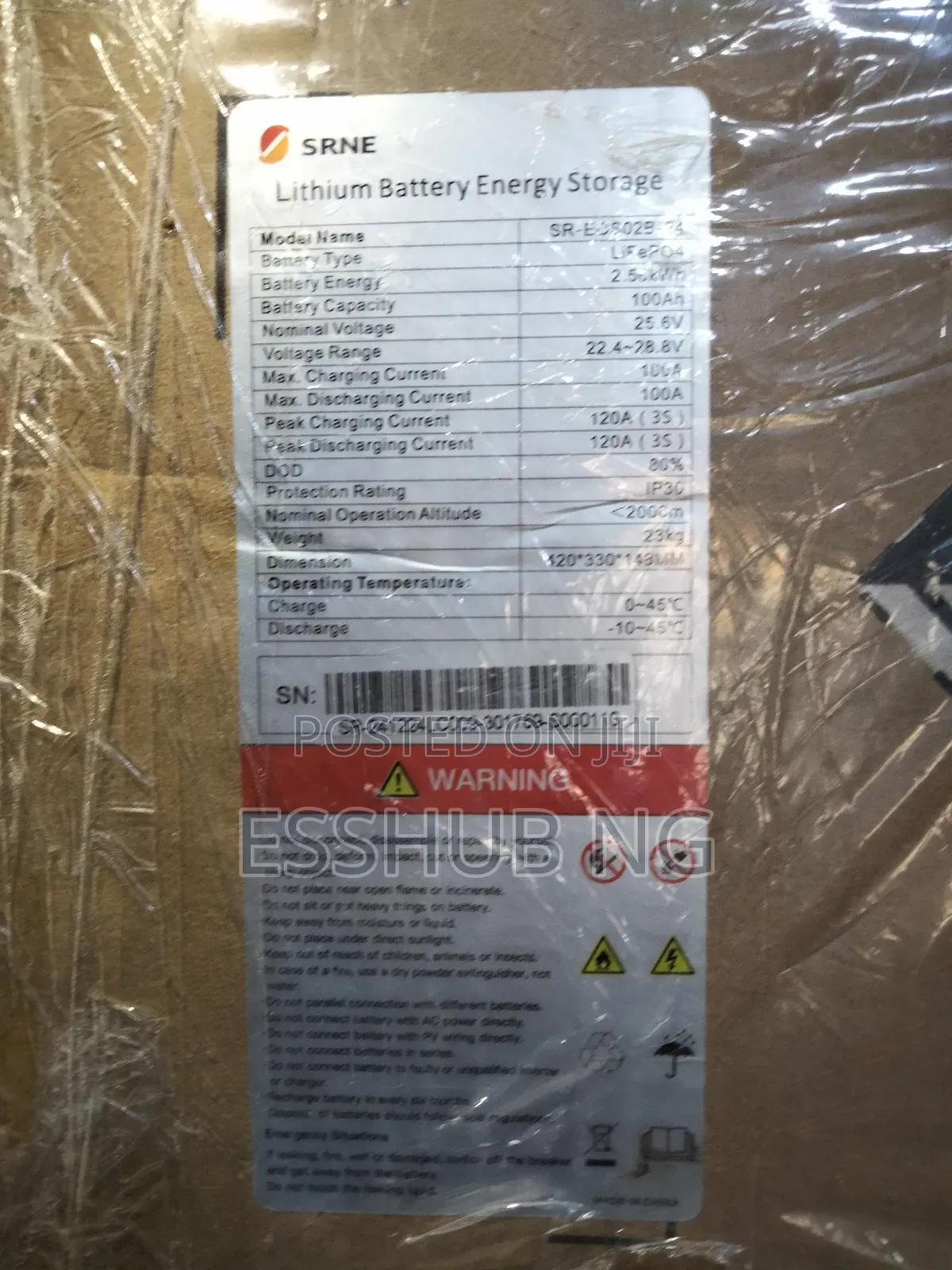 Lithium Ion Battery 2.5kwh 24v