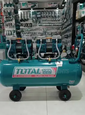 Total Oil-Free Air Compressor 100l | 3.25hp (2×1200w) 8 Bar 3400 RPM