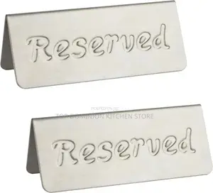 Stainless Steel Table Top Reserved Sign