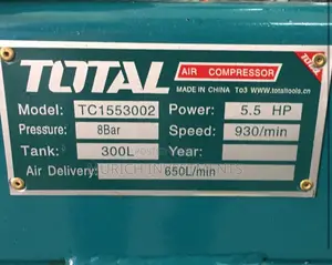 Industrial Air Compressor 300l | 5.5hp 4.Kw Belt-Driven | Copper Motor